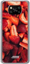 6F hoesje - geschikt voor Xiaomi Poco X3 Pro -  Transparant TPU Case - Strawberry Fields #ffffff