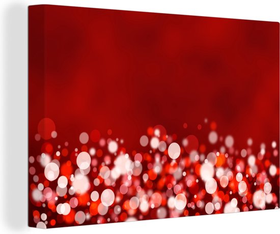Schilderij Rode glitters bij een onscherpe achtergrond - 180x120 cm -... |