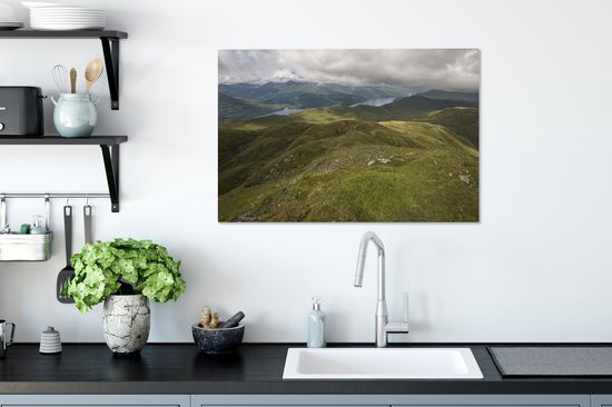 Vallées vertes du parc national du Loch Lomond et des Trossachs en Ecosse Toile 90x60 cm - Tirage photo sur toile (Décoration murale salon / chambre)