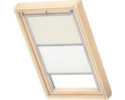 VELUX Origineel Verduisterend Rolgordijn Plus Plissé (DFD), Zilveren Kozijn, U08, 808, 8, Licht Beige