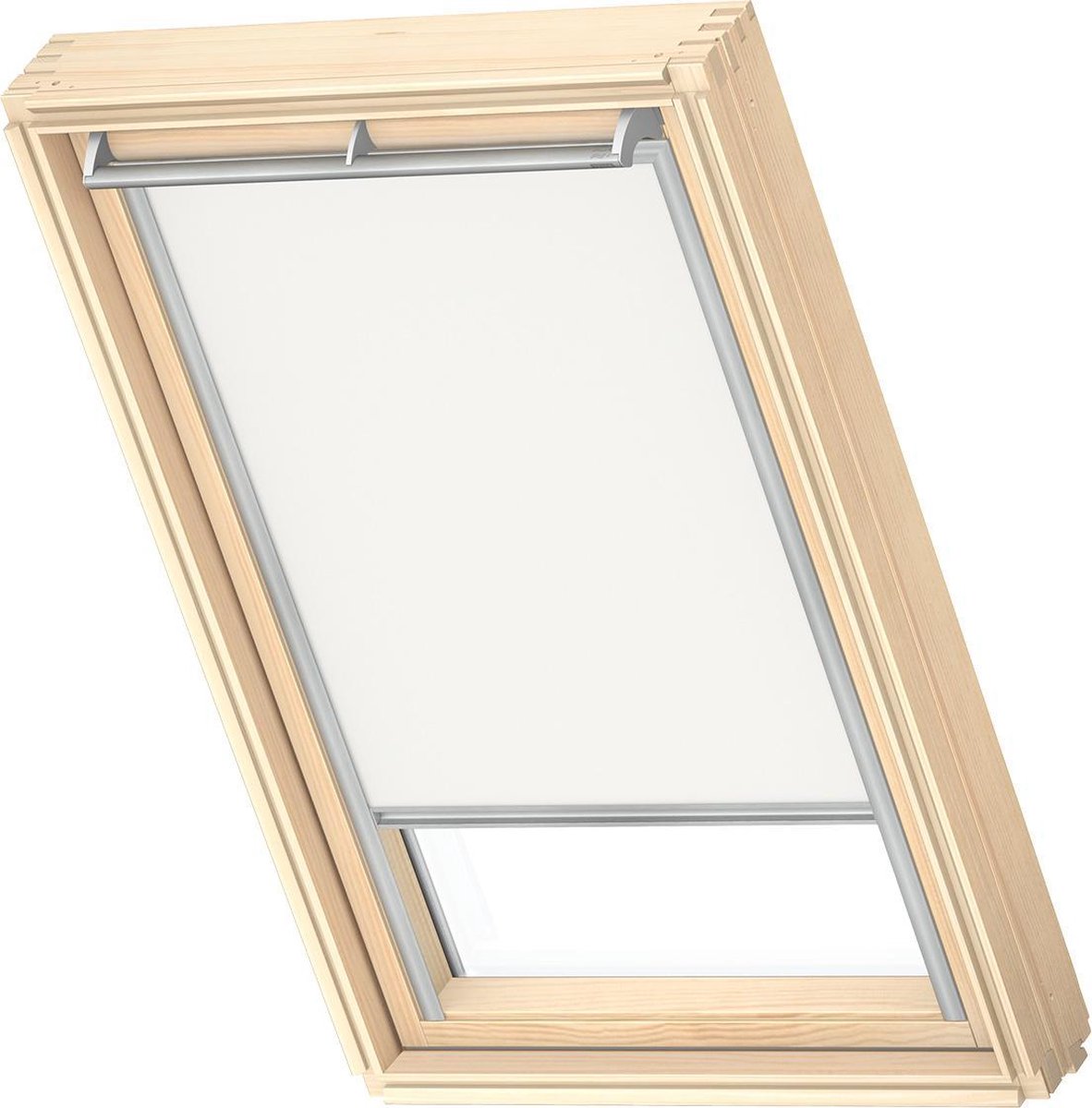 VELUX Origineel Verduisterend Rolgordijn (DKL), Zilveren Kozijn, PK06, Wit