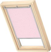 VELUX Origineel Verduisterend Rolgordijn (DKL), Zilveren Kozijn, P10, 410, 3, Pink Stars