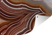 Tuindecoratie Close-up van een gelaagde agaat - 60x40 cm - Tuinposter - Tuindoek - Buitenposter