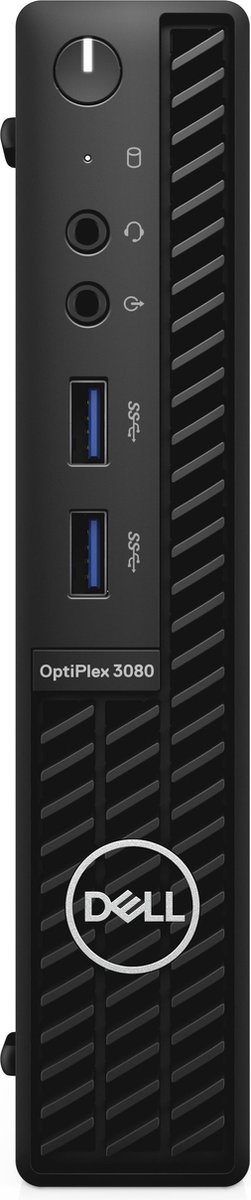 DELL OptiPlex 3080 i3-10105T MFF Intel® Core™ i3 4 GB DDR4-SDRAM 128 GB SSD Windows 10 Pro Mini PC Zwart