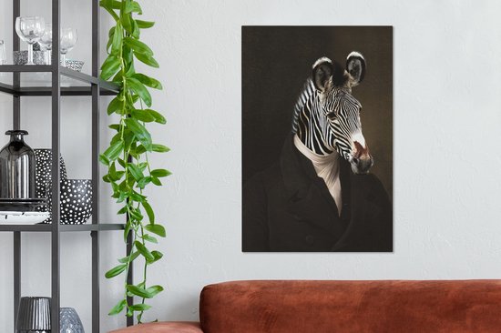 Décoré de zèbre sur smoking 60x90 cm - Tirage photo sur toile (Décoration murale salon / chambre)