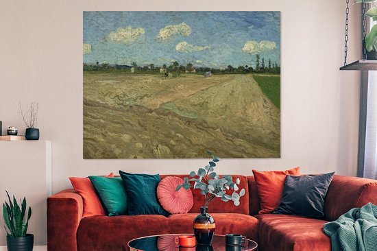 Peintures sur toile - Champs labourés - Vincent van Gogh - 160x120 cm - Décoration murale XXL