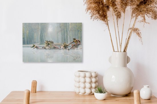 Fontaine Appollo à Versailles 30x20 cm - petit - Tirage photo sur toile (Décoration murale salon / chambre)