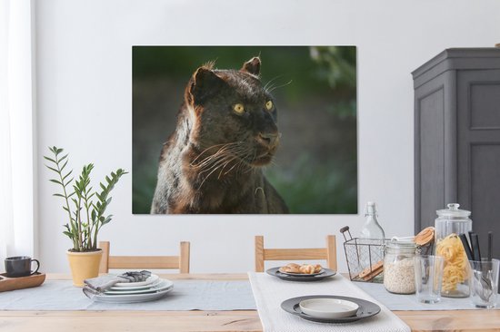 Tableaux sur toile Panthère - Gros plan - Zwart - Peintures cm - Décoration murale