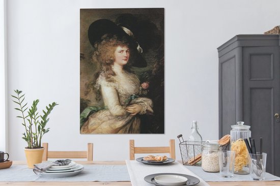 Georgiana Cavendish Duchesse de Devonshire - peinture de Thomas Gainsborough 80x120 cm - Tirage photo sur toile (Décoration murale murale salon / chambre)