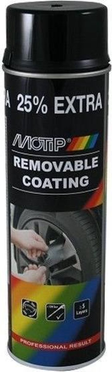 Coating Motip removable zwart 500ml