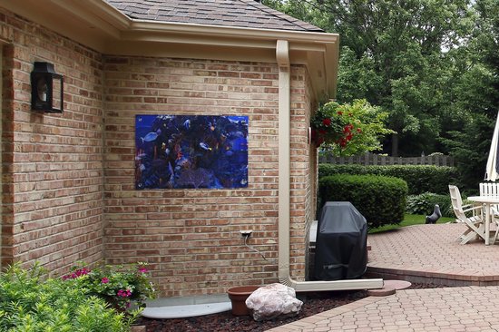 Affiche de jardin d'aquarium d'eau de mer tropicale 90x60 cm - Toile de jardin / Toile d'extérieur / Peintures pour l'extérieur (décoration de jardin)