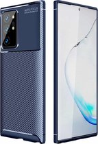 Voor Samsung Galaxy S30 Ultra koolstofvezel textuur schokbestendig TPU-hoesje (blauw)