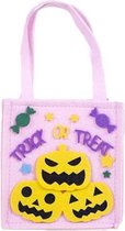 2 STKS Halloween Decoraties Doek Cartoon Snoep Winkelmanden Ghost Festival Grappige Snoep Geschenkzakken (Roze)