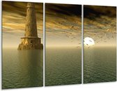 Peinture sur verre Sunset | Gris, jaune, blanc | 120x80cm 3 Liège | Tirage photo sur verre |  F000309