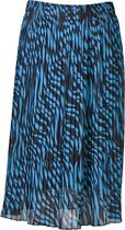 Dames plisse rok zebra blauw kort | Maat Onze size (XS-XL)