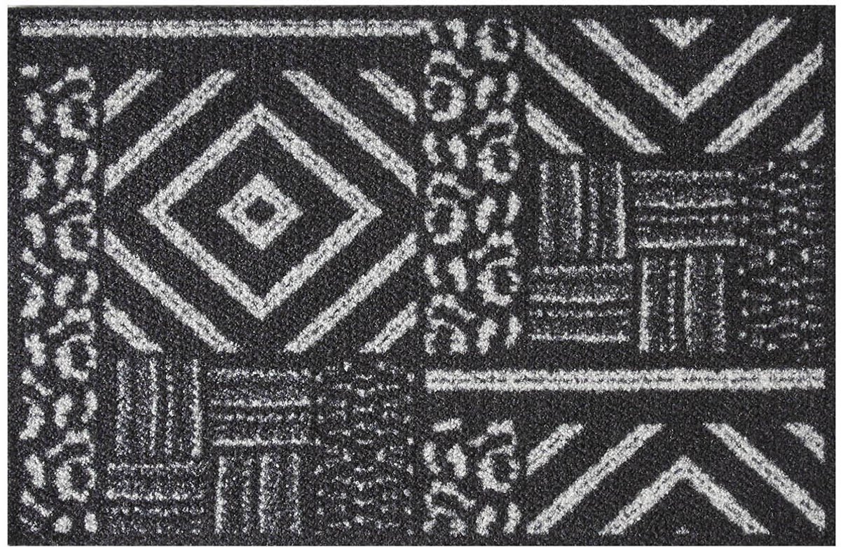 MD-Entree MD Entree - Deurmat - Schoonloopmat - Parade - Aztec Beige - 50 x 75 cm Antraciet