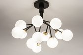 Lumidora Plafondlamp 74294 - 12 Lichts - G9 - Zwart - Wit - Messing - Metaal - ⌀ 56 cm