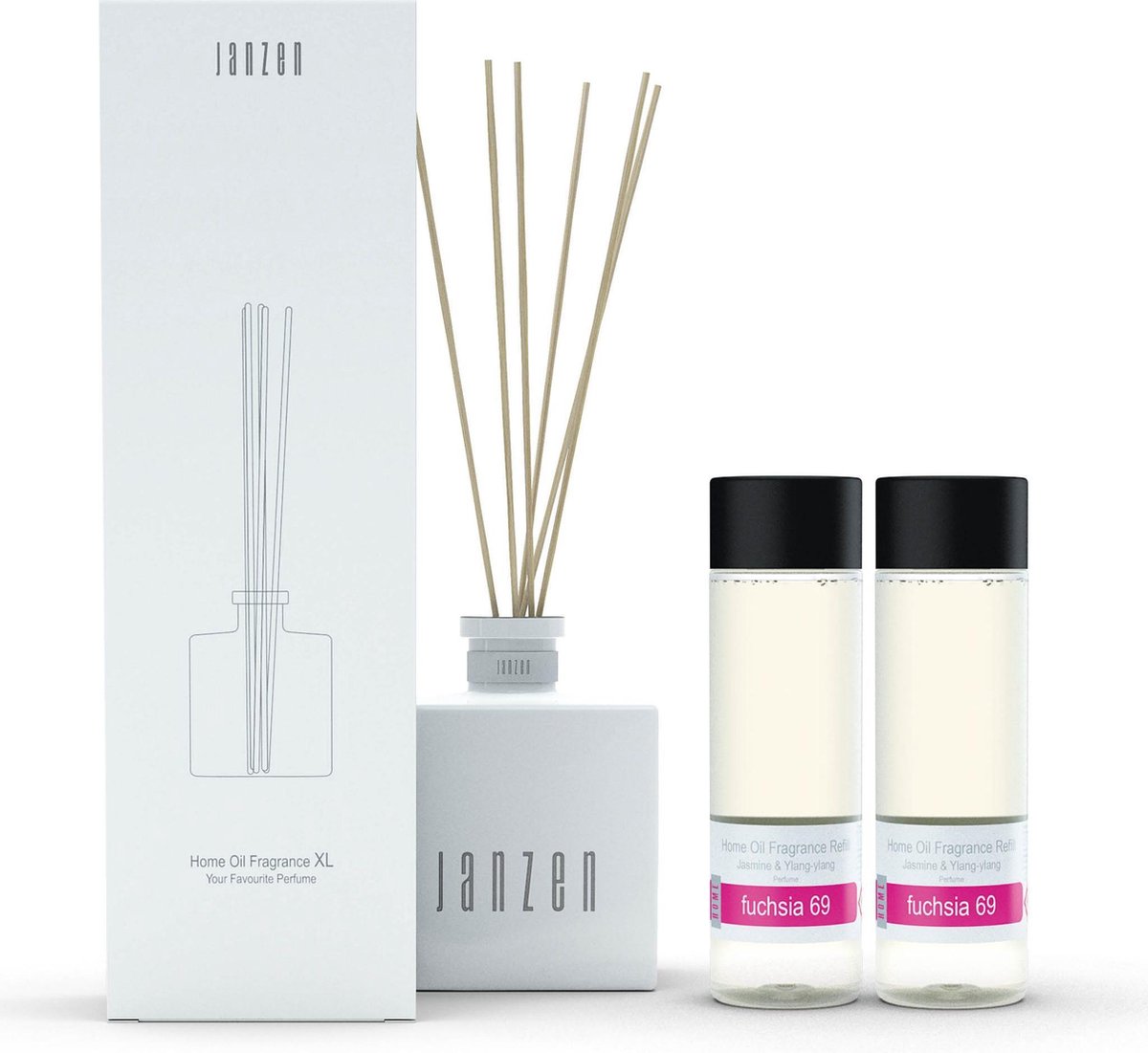 Janzen Home Fragrance Sticks XL wit inclusief Fuchsia 69