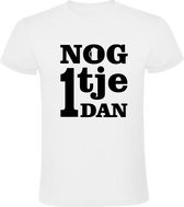 Nog 1 biertje dan Heren t-shirt | pils | horeca | festival | concert | kroeg | Wit