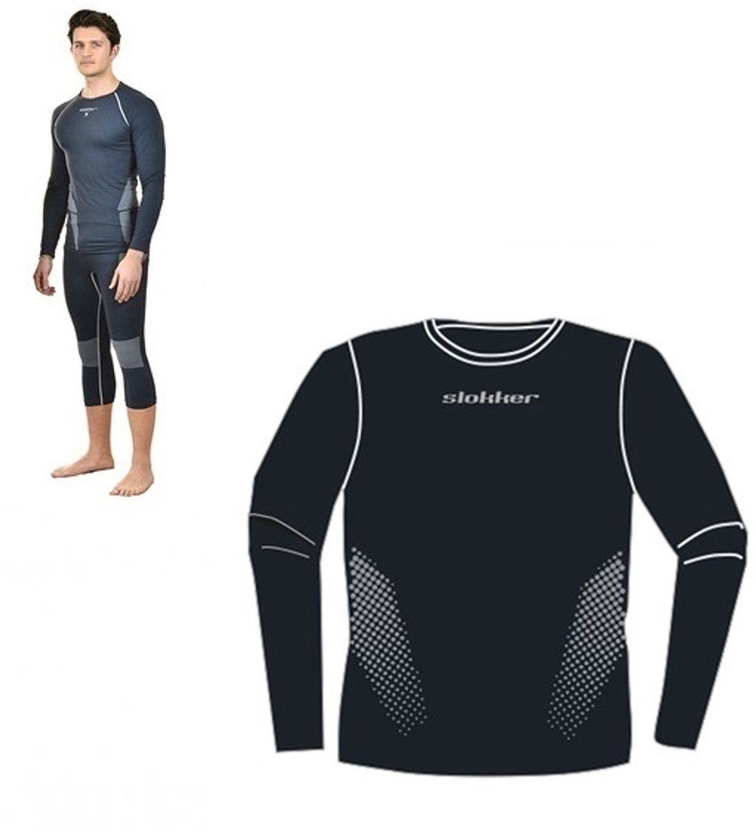 Slokker Meryl Skinlife Thermo Shirt Heren -- Zwart