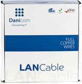 DANICOM CAT6 UTP 50 meter internetkabel op rol soepel - PVC (Fca) - netwerkkabel