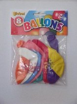 Ballonnen cijfer 25 no. 12 eenzijdig 1 zakje met 8 stuks