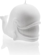 Candellana Parelwit gelakte figuurkaars, design: Walvis  Hoogte 14 cm (76 uur)