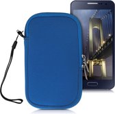 kwmobile Tasje voor smartphones S - 4,5" - Insteekhoesje van neopreen in blauw - Maat: 14,4 x 8,3 cm