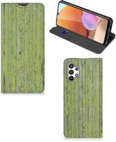 Telefoon Hoesje Geschikt voor Samsung Galaxy A32 5G Enterprise Editie | Geschikt voor Samsung A32 4G Wallet Case Green Wood