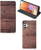 Hoesje Geschikt voor Samsung Galaxy A32 5G Enterprise Editie | Geschikt voor Samsung A32 4G Leuk Case Old Wood