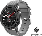 Siliconen Smartwatch bandje - Geschikt voor  Xiaomi Amazfit GTR silicone band - grijs - 47mm - 47mm - Strap-it Horlogeband / Polsband / Armband