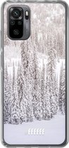 6F hoesje - geschikt voor Xiaomi Redmi Note 10 Pro -  Transparant TPU Case - Snowy #ffffff