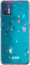 6F hoesje - geschikt voor Motorola Moto G9 Plus -  Transparant TPU Case - Confetti #ffffff