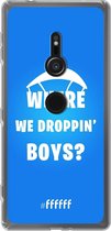 6F hoesje - geschikt voor Sony Xperia XZ2 - Transparant TPU Case - Battle Royale - Where We Droppin' Boys #ffffff