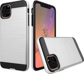 Apple iPhone 11 Pro Hoesje - Mobigear - Brushed Armor Serie - Hard Kunststof Backcover - Wit - Hoesje Geschikt Voor Apple iPhone 11 Pro