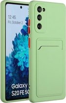 Voor Samsung Galaxy S20 FE kaartsleuf ontwerp schokbestendig TPU beschermhoes (groen)