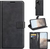 Voor Google Pixel 5A Retro Kalfspatroon Gesp Horizontale Flip Leren Case met Houder & Kaartsleuven & Portemonnee (Zwart)