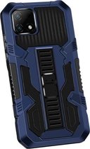 Voor OPPO Realme C21 / C20 Vanguard Warrior All-inclusive tweekleurig schokbestendig TPU + pc-beschermhoes met houder (blauw)