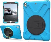 Schokbestendige kleurrijke siliconen + pc-beschermhoes met houder voor iPad Pro 10.5 (babyblauw)