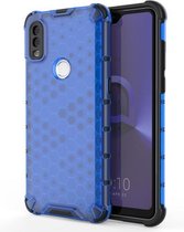 Voor Alcatel 1V (2020) schokbestendige honingraat pc + TPU-hoes (blauw)