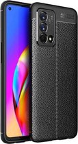 Voor OPPO K9 Litchi Texture TPU schokbestendig hoesje (zwart)