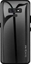Voor Galaxy Note 9 Texture Gradient Glass beschermhoes (zwart)