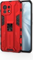 Voor Xiaomi Mi 11 Supersonic PC + TPU schokbestendige beschermhoes met houder (rood)