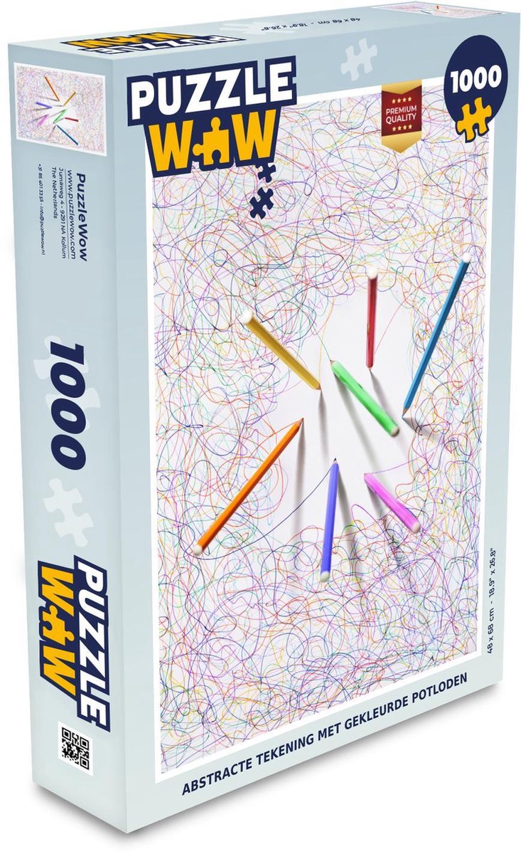 Signaal Boos Gezag Puzzel Abstracte tekening met gekleurde potloden - Legpuzzel - Puzzel 1000  stukjes... | bol.com