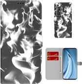 Voor Xiaomi Mi 10S Cloud Fog Pattern Horizontal Flip Leather Case met houder & kaartsleuf & portemonnee (zwart)