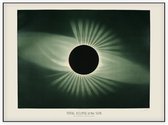 Total Eclipse of the Sun, Étienne Léopold Trouvelot - Foto op Akoestisch paneel - 80 x 60 cm