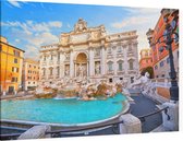 Toeristische trekpleister Fontana di Trevi in Rome - Foto op Canvas - 90 x 60 cm