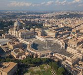 Luchtfoto van de Sint-Pieter in Vaticaanstad, Rome - Fotobehang (in banen) - 450 x 260 cm