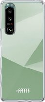 6F hoesje - geschikt voor Sony Xperia 5 III -  Transparant TPU Case - Fresh Geometric #ffffff