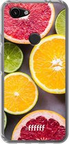 6F hoesje - geschikt voor Google Pixel 3a -  Transparant TPU Case - Citrus Fruit #ffffff